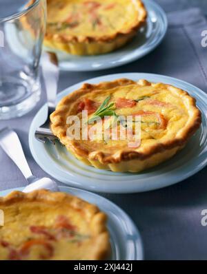 Tartellette di salmone Foto Stock