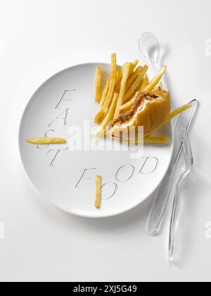 Orologio fast food Foto Stock