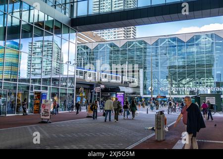 ÖPNV Anbindung des Hauptbahnhofs von Den Haag, stazione centrale, Rijnstraat, Passage des Turfmarkt, Innenstadt, Straßenbahnlinien, Niederlande, Den Haag Centraal *** collegamenti con i mezzi pubblici alla stazione centrale dell'Aia, alla stazione centrale, a Rijnstraat, al Passage des Turfmarkt, al centro città, tram Lines, Paesi Bassi, l'Aia Centraal Foto Stock