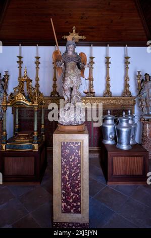 Vista interna Cappella di San Michele, Capela Sao Miguel, Cattedrale Igreja da se Catedral de Faro, città vecchia, Faro, Algarve, Portogallo Foto Stock