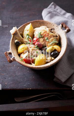 Pollo, limone e olive Tajine Foto Stock