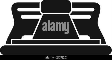 Lettino abbronzante professionale che emette luce uv per sessioni abbronzanti in interni Illustrazione Vettoriale