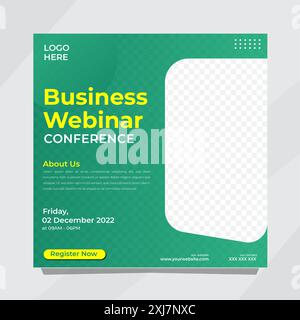 Progettazione di modelli di webinar aziendali Illustrazione Vettoriale