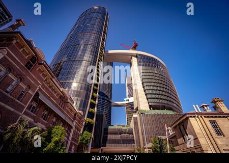 Brisbane, QLD, Australia - nuovo edificio del casinò Queen's Wharf Tower Star Foto Stock