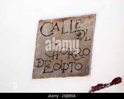 bogota Colombia Street cartello calle (decrypto stream Street) Foto Stock