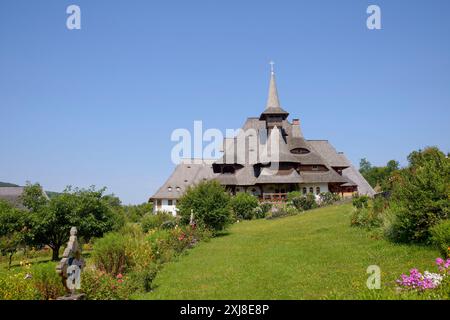 Maramures Romania 12 luglio 2024. Immagini Monastero di Barsana in Romania, visita in un giorno d'estate. Foto Stock