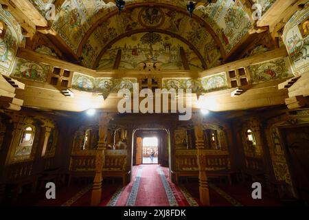 Maramures Romania 12 luglio 2024. Immagini Monastero di Barsana in Romania, visita in un giorno d'estate. Foto Stock