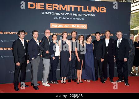 Arno Frisch, Rony Herman, Peter Lohmeyer, Sabine Timoteo, Christiane Paul, Andreas Pietschmann, Barbara Philipp, Nicolette Krebitz, Clemens Schick, Tom Wlaschiha und Rainer Bock bei der Premiere des Kinofilms Die Ermittlung im Zoo Palast. Berlino, 16.07.2024 *** Arno Frisch, Rony Herman, Peter Lohmeyer, Sabine Timoteo, Christiane Paul, Andreas Pietschmann, Barbara Philipp, Nicolette Krebitz, Clemens Schick, Tom Wlaschiha e Rainer Bock alla prima del film Die Ermittlung allo Zoo Palast di Berlino, 16 07 2024 foto:XF.xKernx/xFuturexImagex ermittlung 4758 Foto Stock