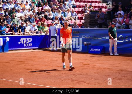 Båstad, ATP 250, Svezia, 07 17 2024, Casper Ruud contro Thiago Monteiro. Casper Ruud Foto Stock