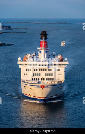 Goteborg, Svezia - 5 marzo 2024: Traghetto Stena Danica con arrivo a Goteborg in mattinata Foto Stock