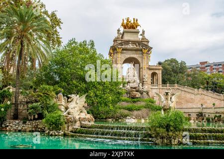 La fontana principale del Parc de la Ciutadella Citadel Park, Barcellona, Catalogna, Spagna, Europa Copyright: MichaelxDeFreitas 796-2653 Foto Stock