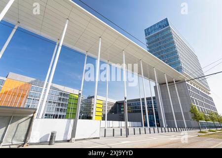 Europa, Lussemburgo, Lussemburgo, Lussemburgo, Kirchberg, il nuovo edificio Europaparlament (Parlamento Européen) in costruzione Foto Stock