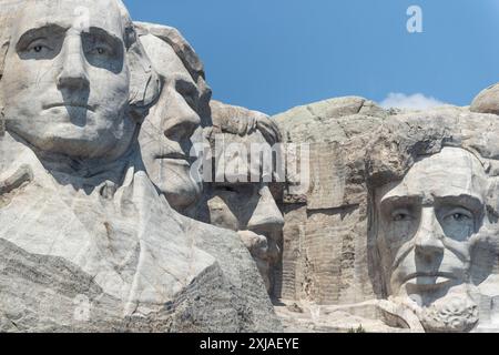 Mount Rushmore National Memorial situato appena fuori Keystone, South Dakota, Stati Uniti d'America. Foto Stock