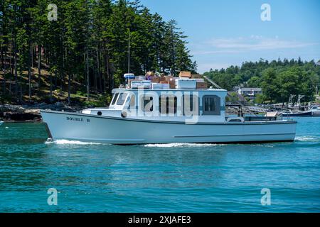 Il battello postale parte da Northeast Harbor Maine Foto Stock