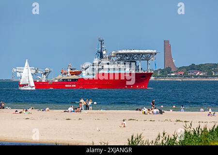 Regata Aquanaut, barche, People, Kiel Week, Navy Memorial, Laboe, Falckenstein Beach, Kiel Fjord, Kiel, Schleswig-Holstein, Germanv Foto Stock