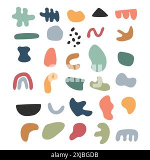 Graziosa collezione di forme vettoriali astratte. Illustrazione Vettoriale