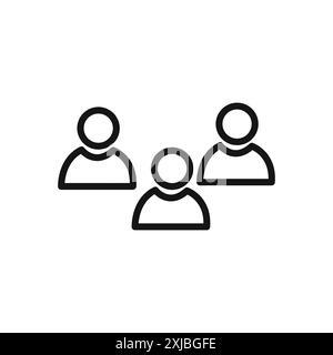 icona della comunità, segno grafico vettoriale lineare o set di simboli per l'interfaccia utente dell'app web Illustrazione Vettoriale