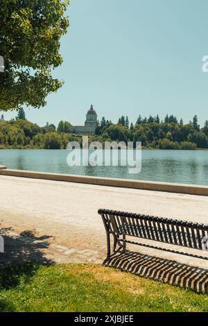 Capitol Lake a Olympia, nello stato di Washington Foto Stock