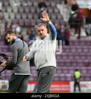 Tynecastle Park. Edinburgh.Scotland.UK.17 luglio 24 Hearts Friendly Match contro il manager del Tottenham Hotspur Spurs Ange Postecoglou crediti: eric mccowat/Alamy Live News Foto Stock