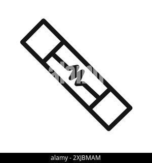 Icona fusibile elettrico segno grafico vettoriale lineare o set di simboli per l'interfaccia utente dell'app Web Illustrazione Vettoriale