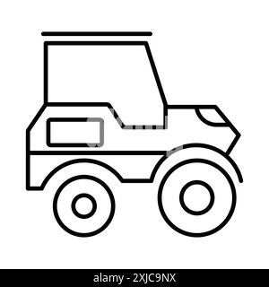 Icona del rullo per la circolazione su strada Set piatto in bianco e nero vettoriale di contorno Illustrazione Vettoriale
