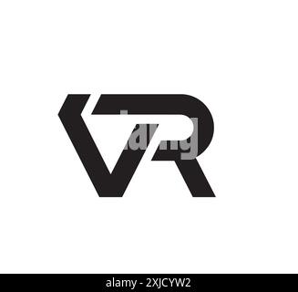 modello vettoriale di design del logo vr, modello vettoriale iniziale del logo della lettera vr. icona vr per monogramma. logo rv, icona rv, lettera rv, logo vr, icona vr, vr Illustrazione Vettoriale