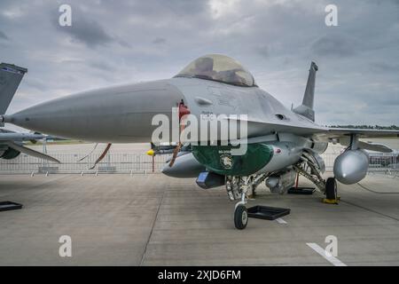 General Dynamics F-16C Fighting Falcon, U.S. Airforce, ILA 2024, Internationale Luft- und Raumfahrtausstellung Berlin, Schönefeld, Brandenburg, Deutsc Foto Stock