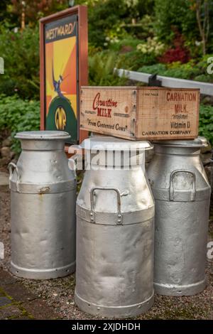 Station Furniture, Arley Station, Severn Valley Railway, Worcestershire, Inghilterra, REGNO UNITO Foto Stock