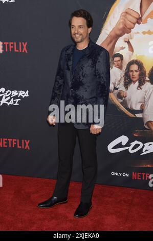 Los Angeles, Stati Uniti. 17 luglio 2024. Ralph Macchio arriva all'evento speciale di proiezione "Cobra Kai" stagione 6 parte 1 tenutosi presso l'Autry Museum di Los Angeles, CA il 17 luglio 2024. © Janet Gough/AFF-USA. Credito COM: AFF/Alamy Live News Foto Stock
