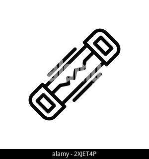 Icona del fusibile elettrico disegnata da Ayaan semplice simbolo vettoriale piatto delinea il logo della collezione Illustrazione Vettoriale