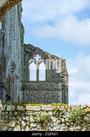 Binham Priory, un sito patrimonio dell'umanità inglese, a Norfolk Foto Stock