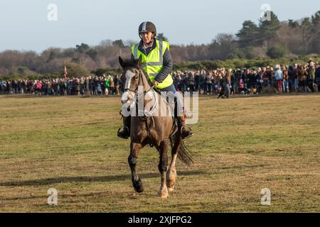 Evento annuale della giornata di pugilato per corse ippiche da punto a punto di New Forest Foto Stock