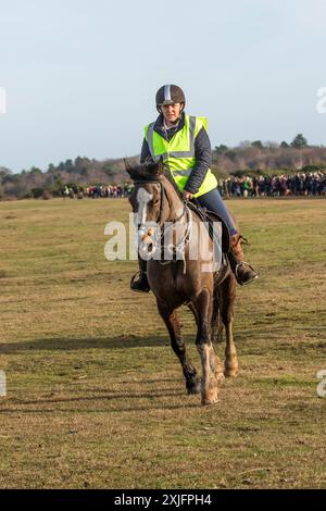 Evento annuale della giornata di pugilato per corse ippiche da punto a punto di New Forest Foto Stock