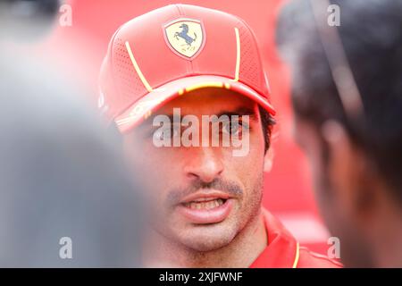 Mogyorod, Ungheria. 18 luglio 2024. Formula 1 Gran Premio d'Ungheria a Hungaroring, Ungheria. Nella foto: Carlos Sainz (SPA) della Scuderia Ferrari © Piotr Zajac/Alamy Live News Foto Stock