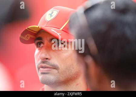 Mogyorod, Ungheria. 18 luglio 2024. Formula 1 Gran Premio d'Ungheria a Hungaroring, Ungheria. Nella foto: Carlos Sainz (SPA) della Scuderia Ferrari © Piotr Zajac/Alamy Live News Foto Stock