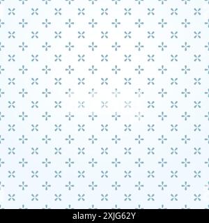 Motivo senza cuciture. Sfondo elegante e floreale. Ornamento vettoriale blu e bianco Illustrazione Vettoriale