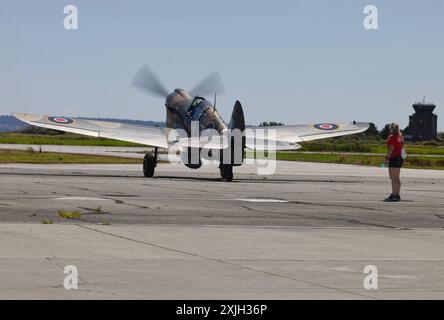 Curtis P-40 Kittyhawk a Boundary Bay Canada Foto Stock