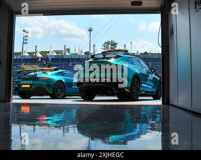 Mogyorod, Ungheria. 18 luglio 2024. Safety Car durante la giornata di preparazione, 18 luglio, del Gran Premio d'Ungheria di Formula 1 2024, in programma presso la pista Hungaroring di Mogyorod, Budapest, Ungheria, dal 19 al 21 luglio 2024 (foto di Alessio De Marco/Sipa USA) crediti: SIPA USA/Alamy Live News Foto Stock