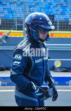 Mogyorod, Ungheria. 18 luglio 2024. Safety Car durante la giornata di preparazione, 18 luglio, del Gran Premio d'Ungheria di Formula 1 2024, in programma presso la pista Hungaroring di Mogyorod, Budapest, Ungheria, dal 19 al 21 luglio 2024 (foto di Alessio De Marco/Sipa USA) crediti: SIPA USA/Alamy Live News Foto Stock