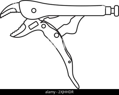 icona delle pinze a coccodrillo disegno vettoriale Illustrazione Vettoriale