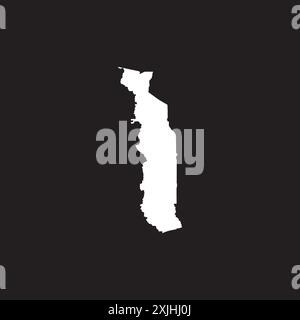 Icona mappa Togo illustrazione simbolo design Illustrazione Vettoriale