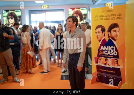 Roma, Italia. 18 luglio 2024. Filippo Contri parteciperà al photocall ''amici per caso'' al Cinema Adriano di Roma, Italia, il 18 luglio 2024. (Foto di Luca Carlino/NurPhoto) credito: NurPhoto SRL/Alamy Live News Foto Stock