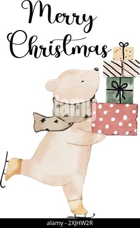 Buon Natale illustrazione grafica vettoriale, disegni di T-shirt Illustrazione Vettoriale