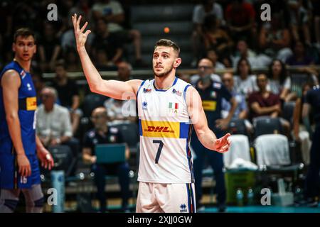 Fabio Balaso durante test match - Italia vs Argentina, test match di pallavolo a Bologna, 18 luglio 2024 Foto Stock