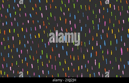 Sfondo semplice e colorato con piccoli trattini. Pattern vettoriale senza giunture. Illustrazione Vettoriale