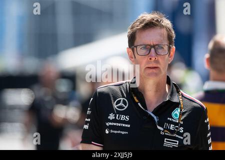 Andrew Shovlin (Mercedes AMG F1 Team, Chefingenieur), HUN, Formel 1 Weltmeisterschaft, Grand Prix von Ungarn, Hungaroring, Media Day, 18.07.2024 foto: Eibner-Pressefoto/Michael Memmler Foto Stock