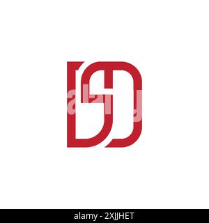 lettera i s d semplice vettore del logo della linea geometrica Illustrazione Vettoriale