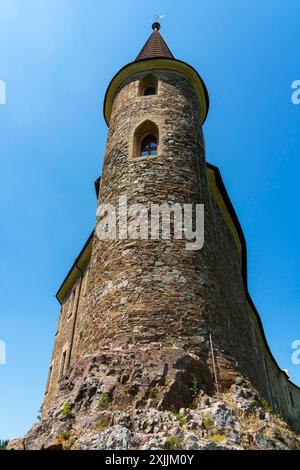 Castello di Kasperk (Hrad Kasperk), Repubblica Ceca. Il castello di Kasperk è un castello medievale situato ai piedi del Parco Nazionale di Sumava. Con la sua elevazione Foto Stock