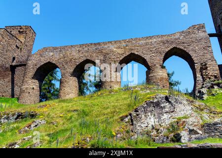 Castello di Kasperk (Hrad Kasperk), Repubblica Ceca. Il castello di Kasperk è un castello medievale situato ai piedi del Parco Nazionale di Sumava. Con la sua elevazione Foto Stock