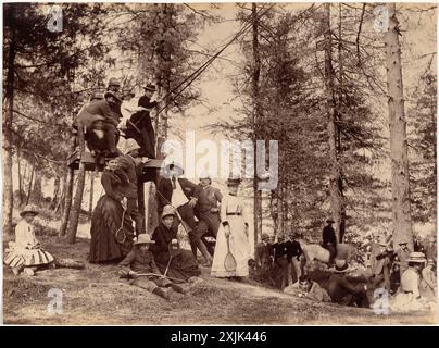 Picnic party, Mashobra, 1887. Raja Deen Dayal (indiano, 1844–1905) Foto Stock